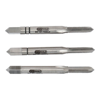 KS Tools HSS CO Handgewindebohrer-Satz M, M6x1, 3-teilig