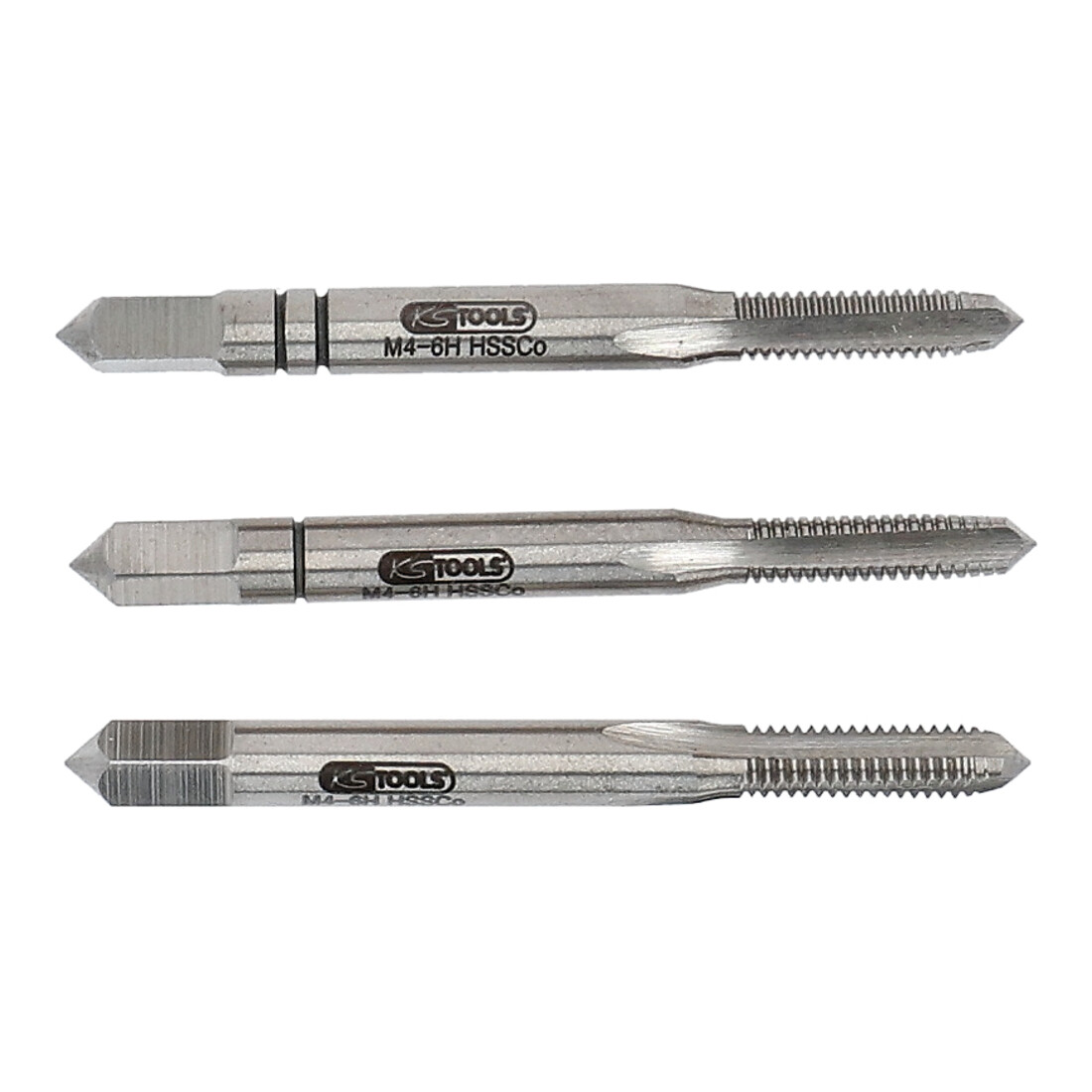 KS Tools HSS CO Handgewindebohrer-Satz M, M6x1, 3-teilig