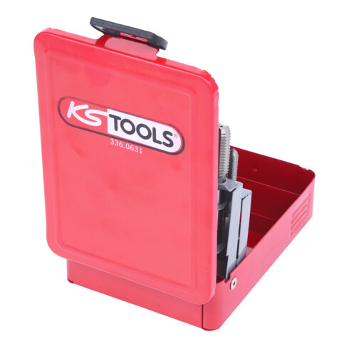 KS Tools HSS CO Handgewindebohrer-Satz M, Stahlblechkassette 21-teiligM3-M12