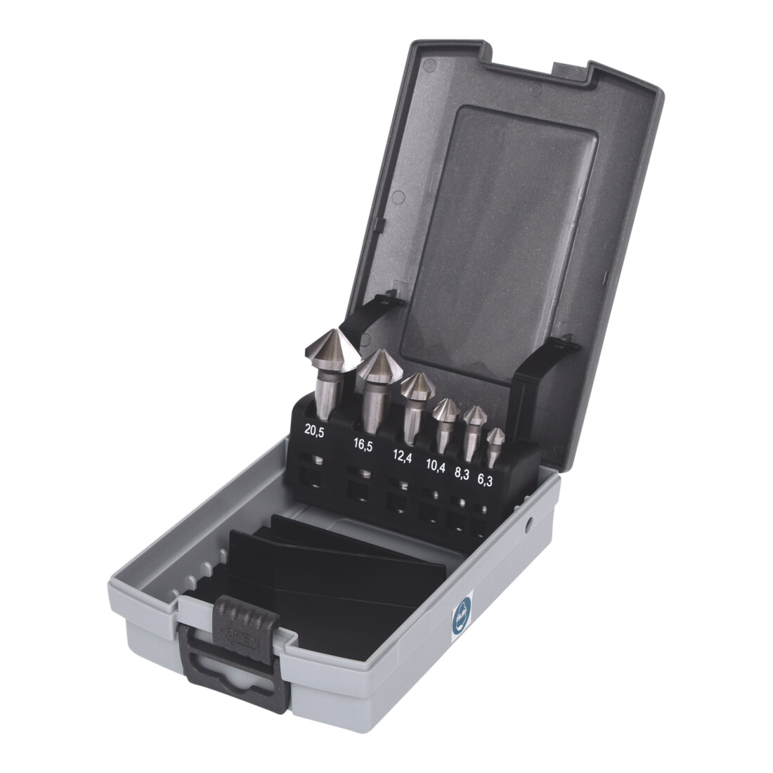 KS Tools HSS conische en ontbraam verzinkboor set, kunststof koffer 6 delig