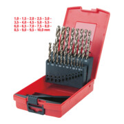 KS Tools HSS-G Co 5 spiraalboor set, kunststof koffer 19 stuks 1-10mm