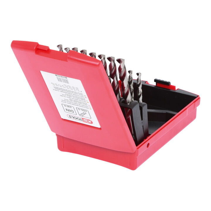 KS Tools HSS-G Spiralbohrer-Satz, Kunststoffkassette, 19-teilig 1-10mm