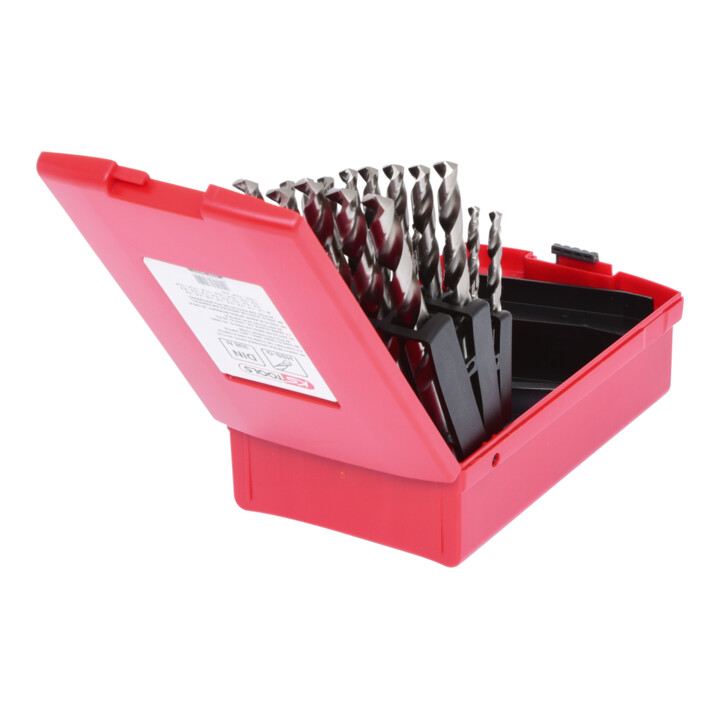 KS Tools HSS-G Spiralbohrer-Satz, Kunststoffkassette, 25-teilig 1-13mm