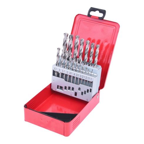 KS Tools HSS-G Spiralbohrer-Satz, Stahlblechkassette, 19-teilig 1-10mm