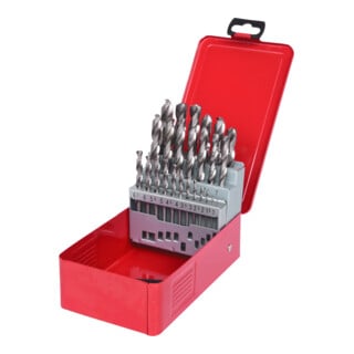 KS Tools HSS-G Spiralbohrer-Satz, Stahlblechkassette, 25-teilig 1-13mm