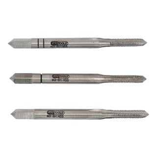 KS Tools HSS Handgewindebohrer-Satz M, M3x0,5, 3-teilig