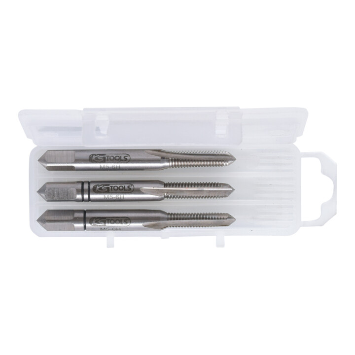 KS Tools HSS Handgewindebohrer-Satz M, M5x0,8, 3-teilig