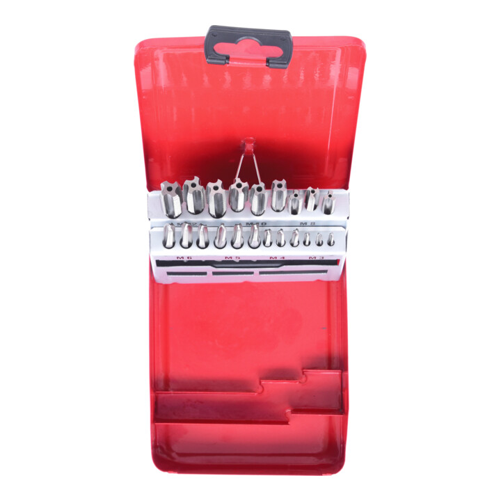 KS Tools HSS Handgewindebohrer-Satz M, Stahlblechkassette 21-teiligM3-M12