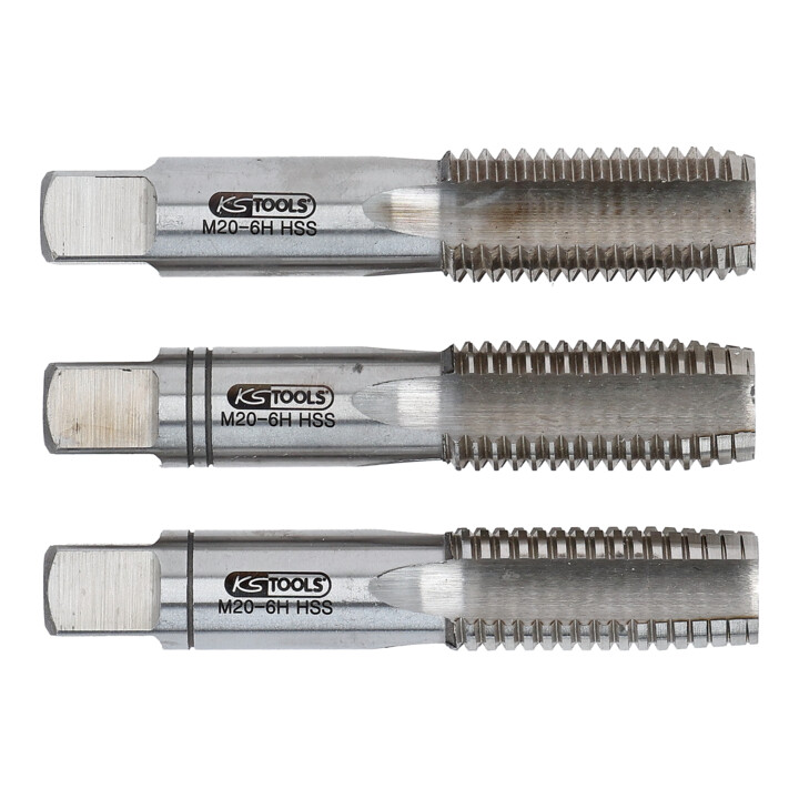 KS Tools HSS handtap set M, M20x2,5, 3-delig