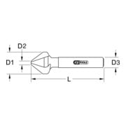 KS Tools HSS Kegel- und Entgratsenker 60°-3