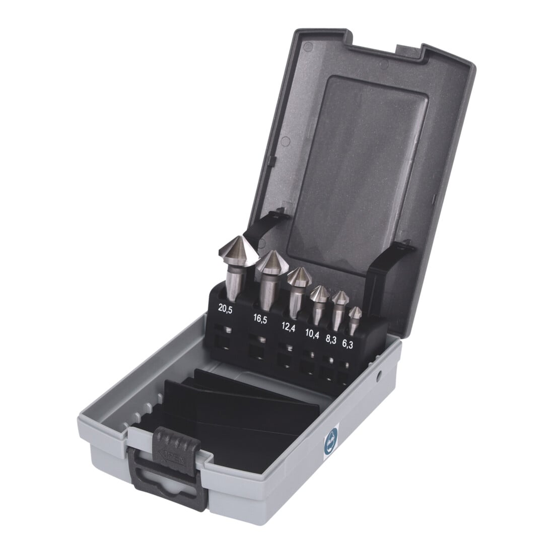 KS Tools HSS Kegel- und Entgratsenker-Satz, Kunststoffkassette 6-teilig