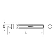 KS Tools HSS puntlassnijder, verwisselbare kronen, 8mm-4