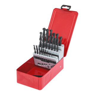 KS Tools HSS-R spiraalboorset, plaatstalen koffer, 25-delig, 1-13mm