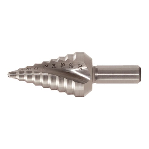 KS Tools HSS-stappenboor extra kort, Ø 4-12mm, 9 stappen