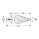 KS Tools HSS-stappenboor extra kort, Ø 4-12mm, 9 stappen