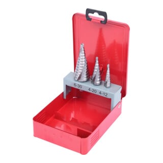 KS Tools HSS-stappenboorset, plaatstaalcassette, 3 stuks