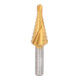 KS Tools HSS-TiN Stufenbohrer extra kurz,Ø 4-12mm, 9 Stufen