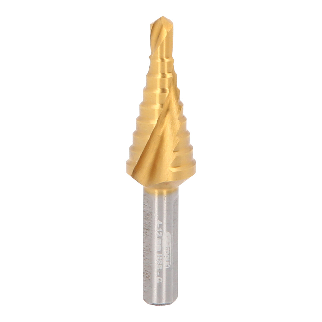KS Tools HSS-TiN Stufenbohrer extra kurz,Ø 4-12mm, 9 Stufen