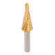 KS Tools HSS-TiN Stufenbohrer extra kurz,Ø 4-12mm, 9 Stufen