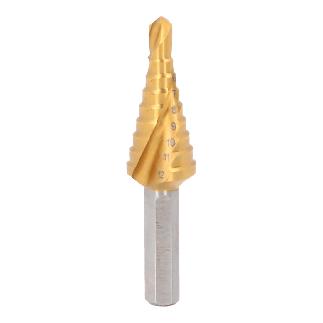 KS Tools HSS-TiN Stufenbohrer extra kurz,Ø 4-12mm, 9 Stufen