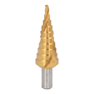 KS Tools HSS-TiN Stufenbohrer,Ø 4-22mm, 10 Stufen