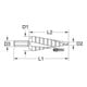 KS Tools HSS-TiN Stufenbohrer,Ø 4,8-10,7mm, 5 Stufen