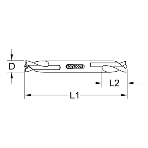KS Tools HSSE Doppelend-Schweißpunkt-Bohrer, 8mm