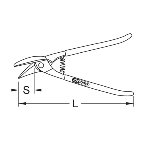 KS Tools ideaal schaar, rechts knipbaar