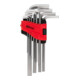 KS Tools inbussleutelset, in scharnierbare houder, 10 dlg .1/16"-3/8"-1