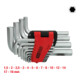 KS Tools inbussleutelset, in scharnierbare houder, 14 st. 1,5-19 mm