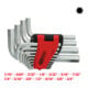KS Tools inbussleutelset, in scharnierbare houder, 14 stuks. 1/16"-3/4".