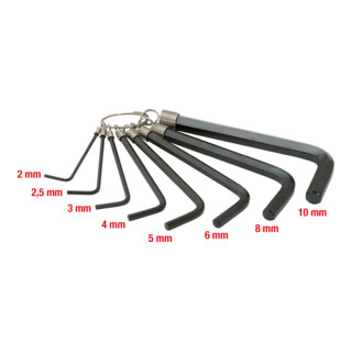 KS Tools inbussleutelset op ring, 8 stuks2-10mm