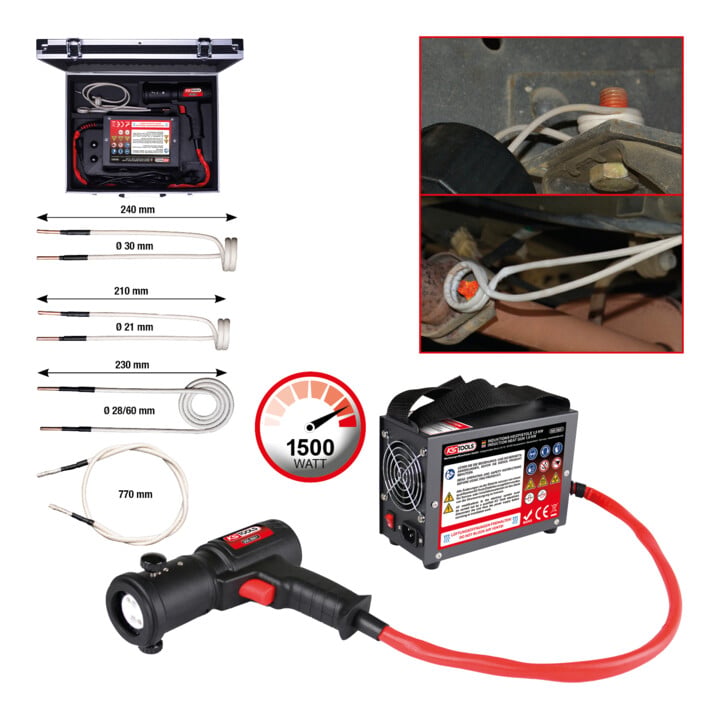 KS Tools Induktions-Heizpistolen-Satz, 5-tlg, 1,5 KW