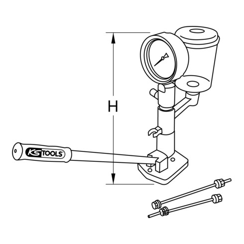 KS Tools injectie sproeier tester, 600 bar