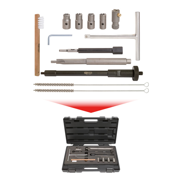 KS Tools injector afdichtrubber reinigingsset, 13 dlg