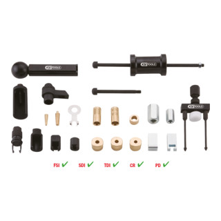 KS Tools injector sproeier extractorset voor VAG, 24 delig.