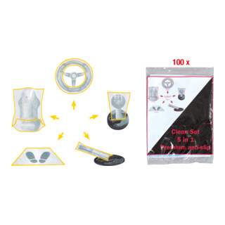 KS Tools Innenraum-Schoner Set 5 in 1, PKW, 100er-Pack