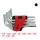 KS Tools Innensechskant-Winkelstiftschlüssel-Satz, im Klapphalter,10-tlg.1/16"-3/8"
