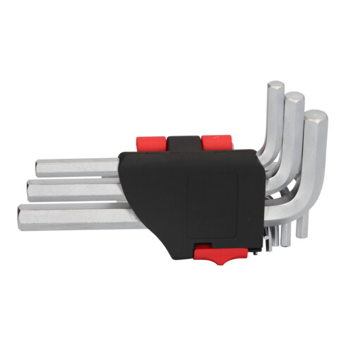KS Tools Innensechskant-Winkelstiftschlüssel-Satz, im Klapphalter,9-tlg.1/16"-3/8"
