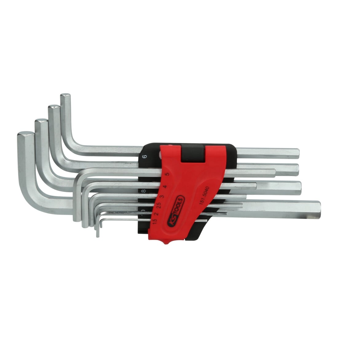 KS Tools Innensechskant-Winkelstiftschlüssel-Satz, lang, 10-tlg.