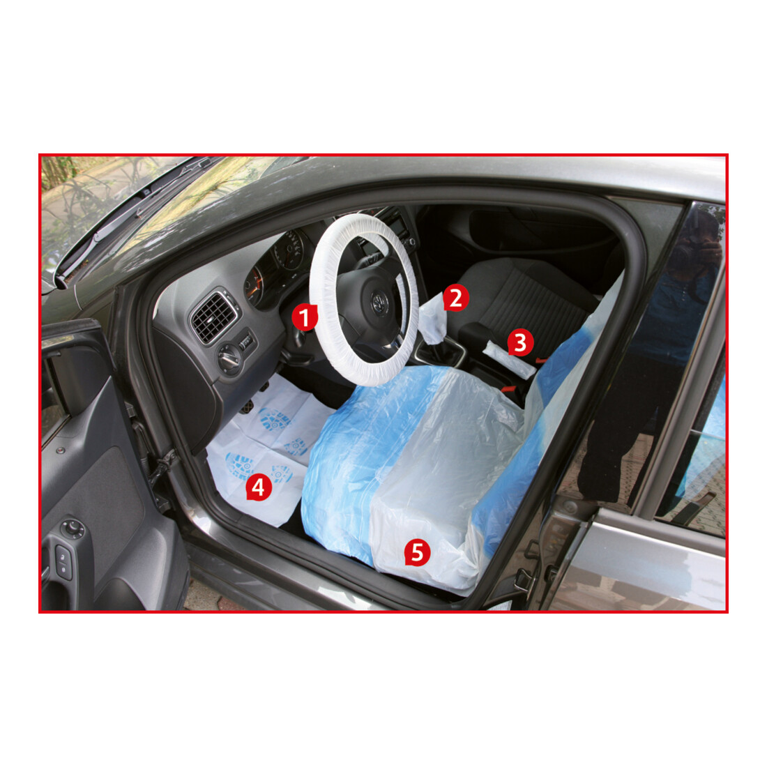 KS Tools interieurbeschermerset 5 in 1, auto, 100-pak