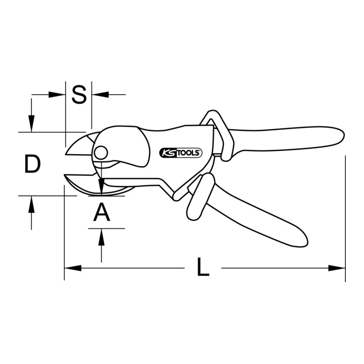 KS Tools Isolierte Einhand-Ratschenkabelschere