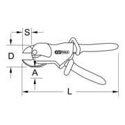 KS Tools Isolierte Einhand-Ratschenkabelschere-3