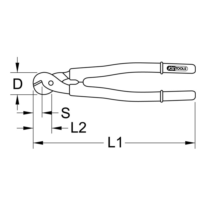 KS Tools Isolierte Kabelschere