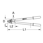 KS Tools Isolierte Kabelschere, 700mm-3