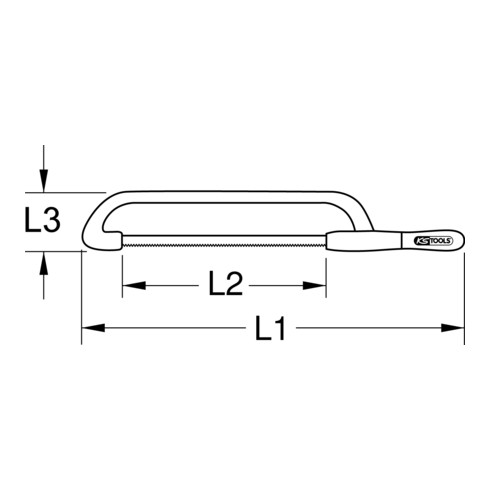 KS Tools Isolierte Metallbügelsäge, schwere Ausführung
