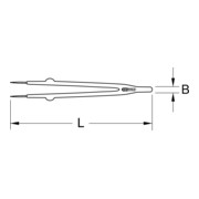 KS Tools Isolierte Pinzette, spitz, 11mm-3