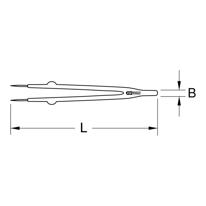 KS Tools Isolierte Pinzette, spitz, 11mm