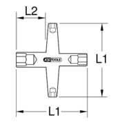 KS Tools Isolierter Kreuzschlüssel, 11x12x13x17mm-3