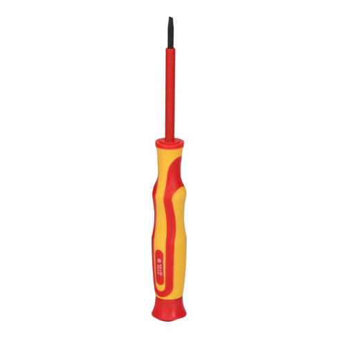 KS Tools Isolierter Präzisions-Schlitz-Schraubendreher